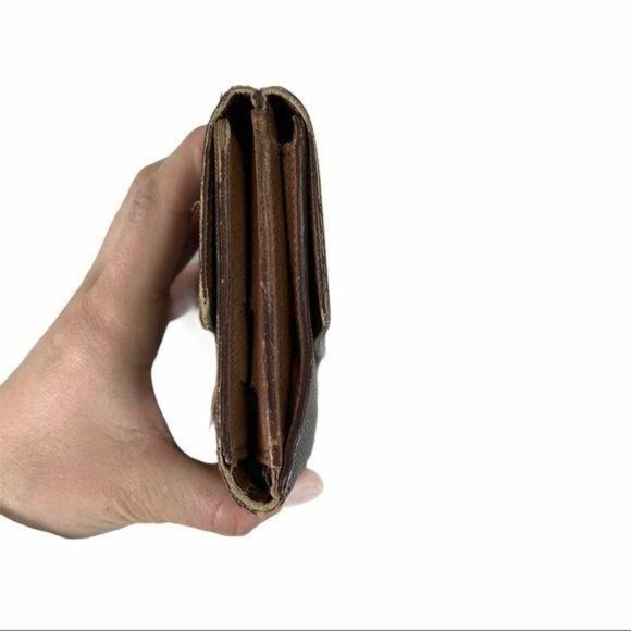 Authentic Louis Vuitton Wallet Porutofoiyu Ellie’s Brown Monogram LV Vintage - Picture 3 of 10